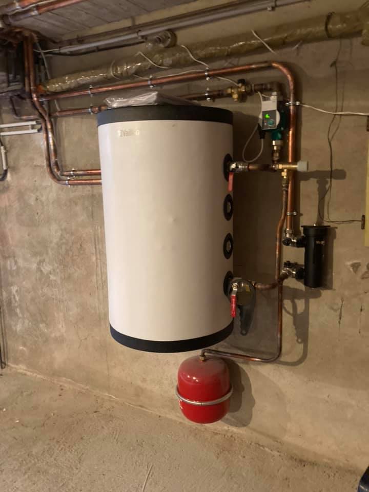 Ballon Vaillant raccordé en cuivre